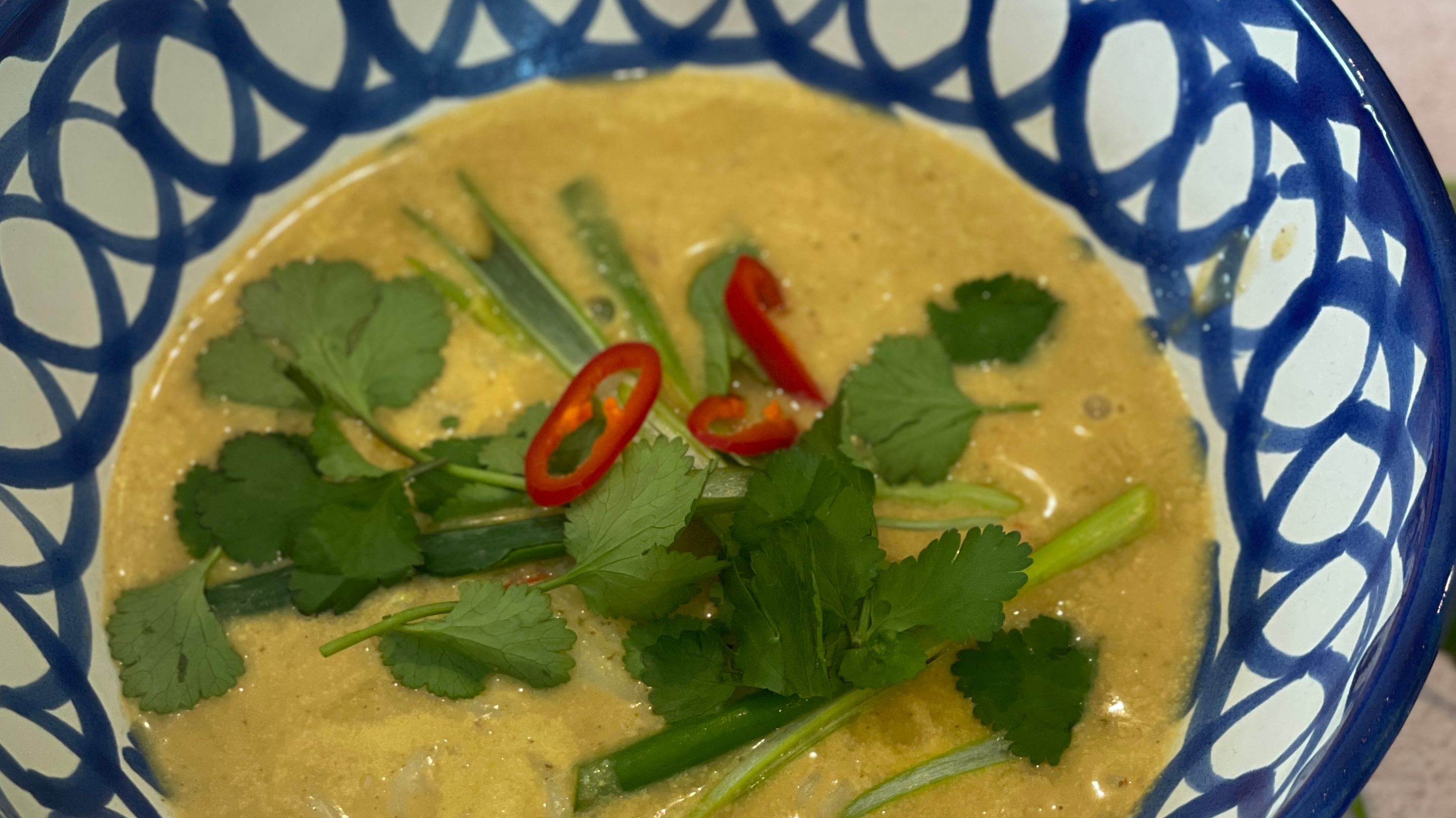 Thai Red Curry Broth with Ramen Noodles