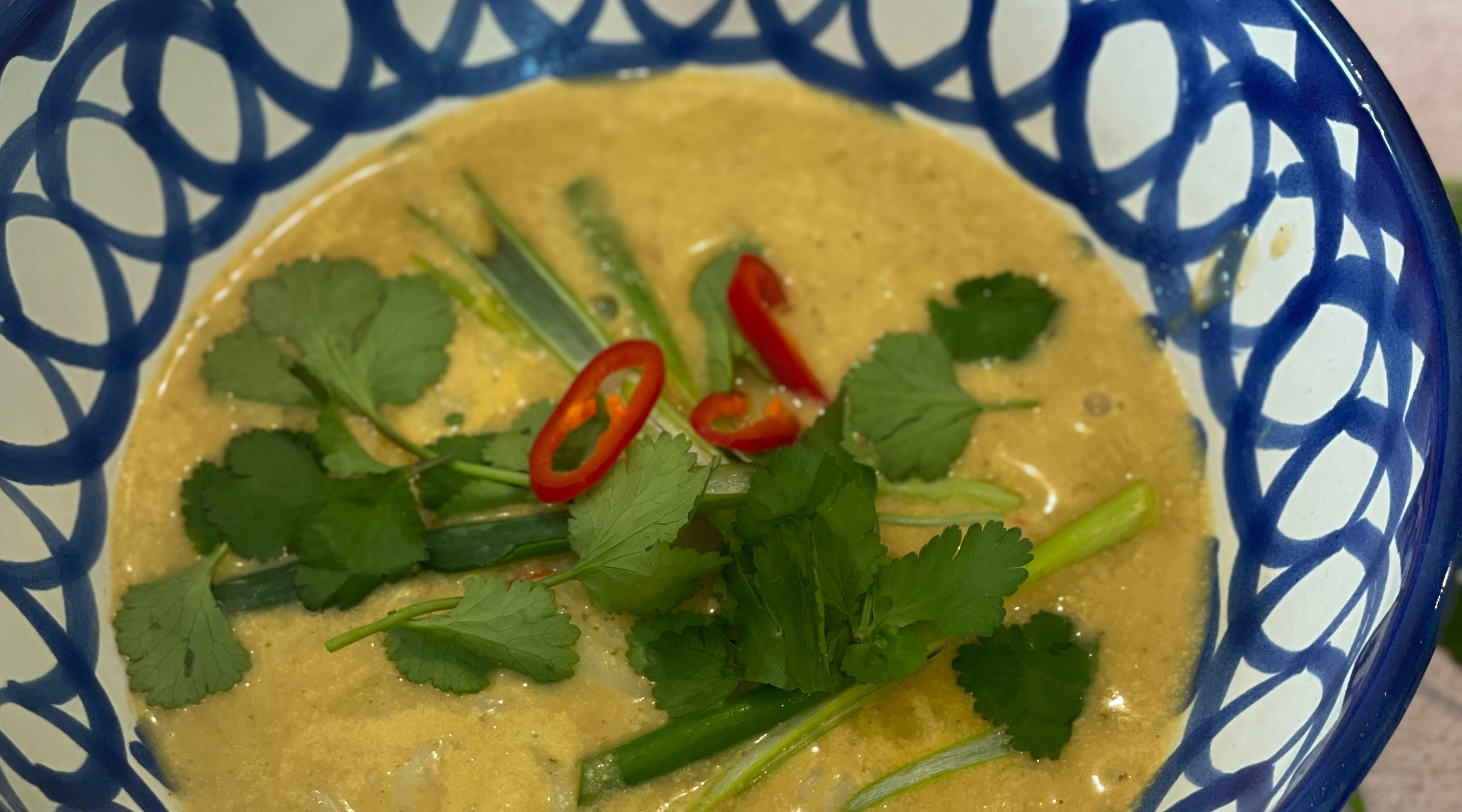Thai Red Curry Broth with Ramen Noodles
